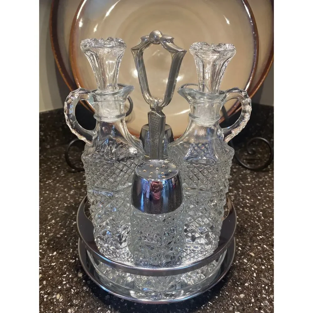 Vintage Crystal serving set